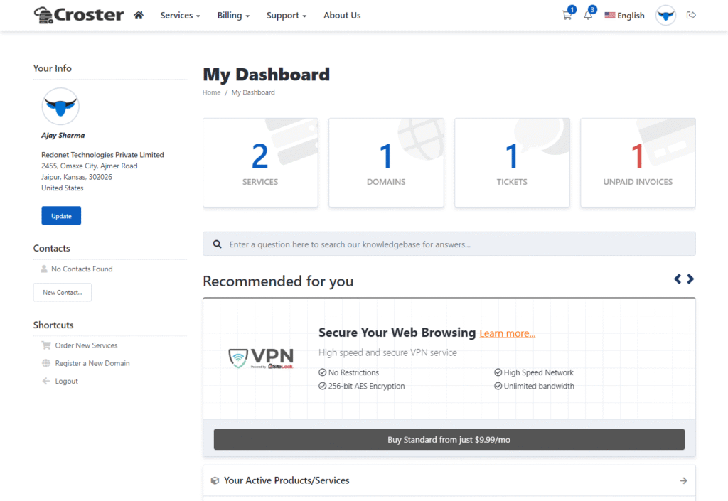 Croster WHMCS CMS Theme v2.0.10 (Pre-Activated)GPL Download